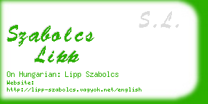 szabolcs lipp business card